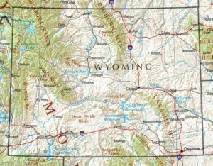 Topographic Map of Wyoming