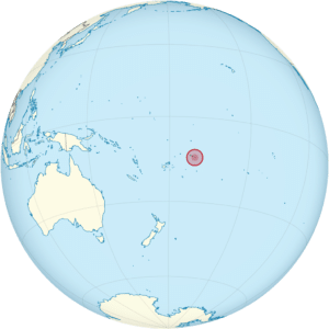 American Samoa on the Globe
