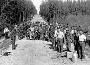 Civilian Conservation Corps Builds A Road in Minnesota