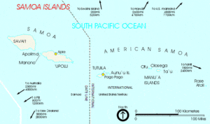 Map of the Samoas