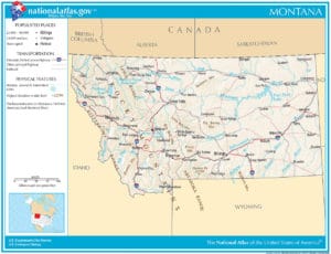 Transportation Map of Montana