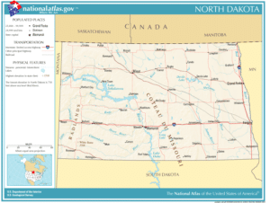 Transportation Map of North Dakota