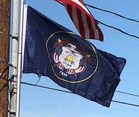 Utah Flag on Our Flagpole