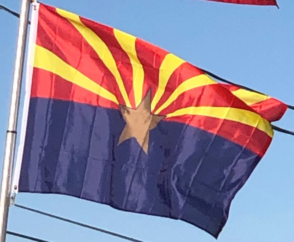 Arizona Flag on Our Flagpole