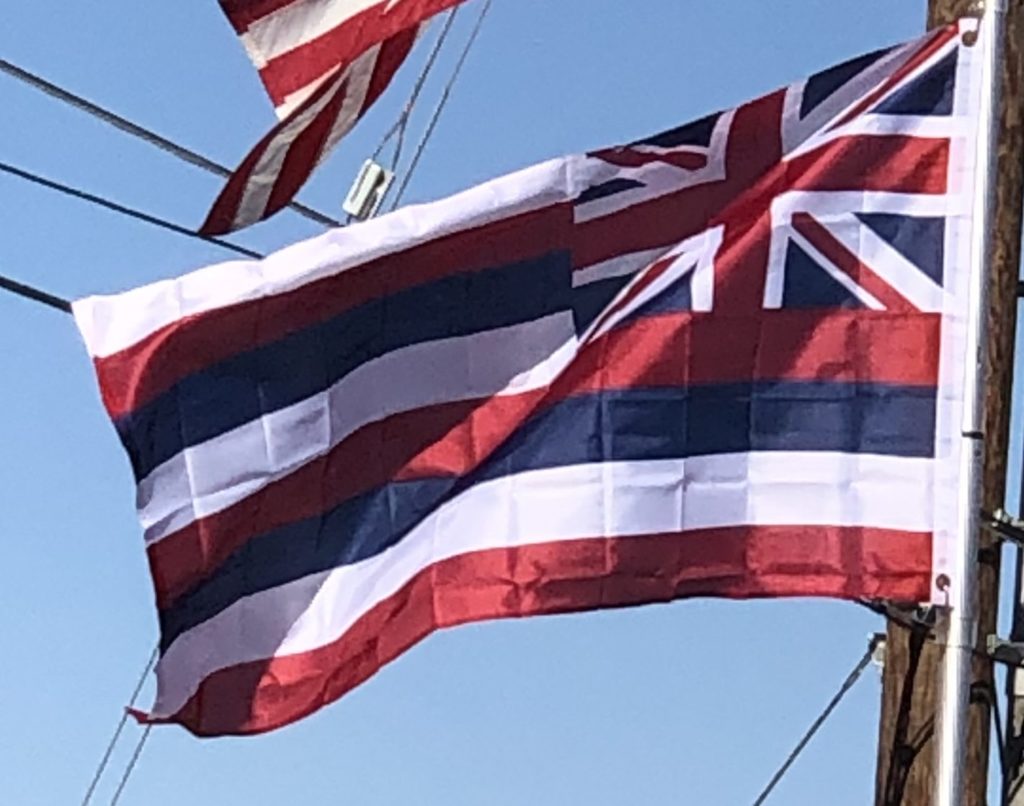 Hawai'i Flag on Our Flagpole