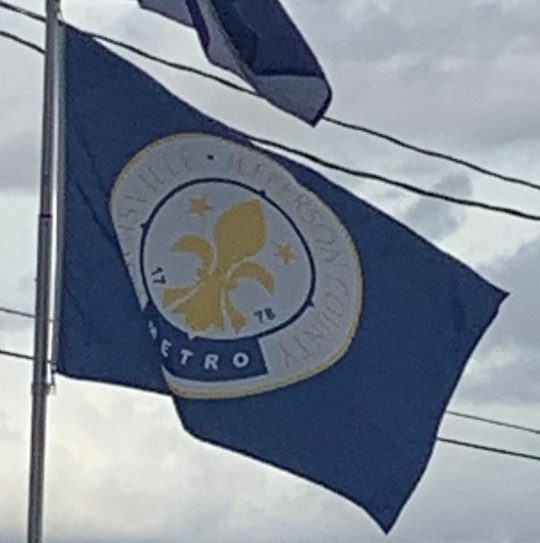 Louisville Flag on Our Flagpole