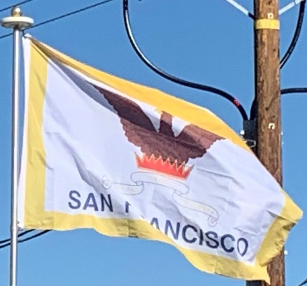 San Francisco Flag on Our Flagpole
