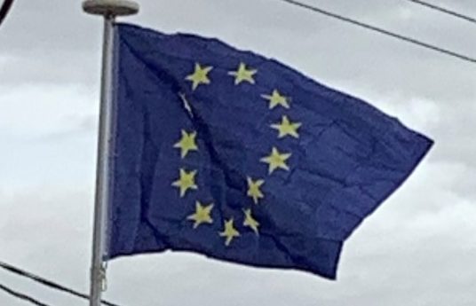 European Union Flag on Our Flagpole