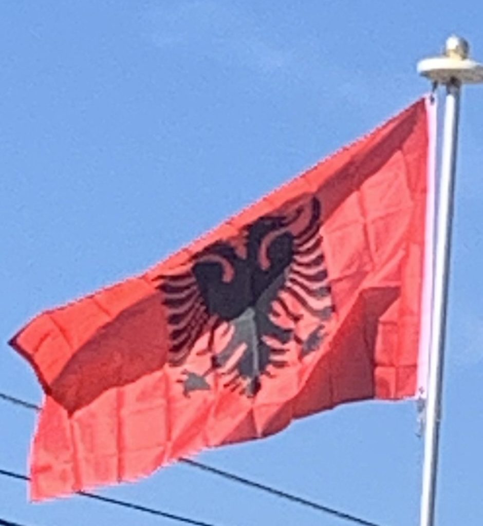 Flag of Albania on Our Flagpole