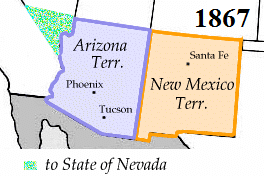 New Mexico and Arizona Territories 1867