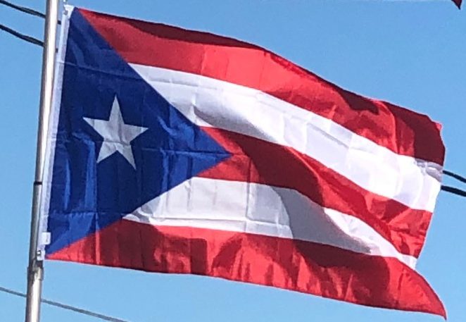 Puerto Rico Flag on Our Flagpole