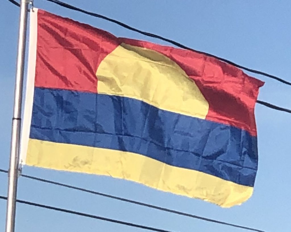 Palmyra Atoll Flag on Our Flagpole