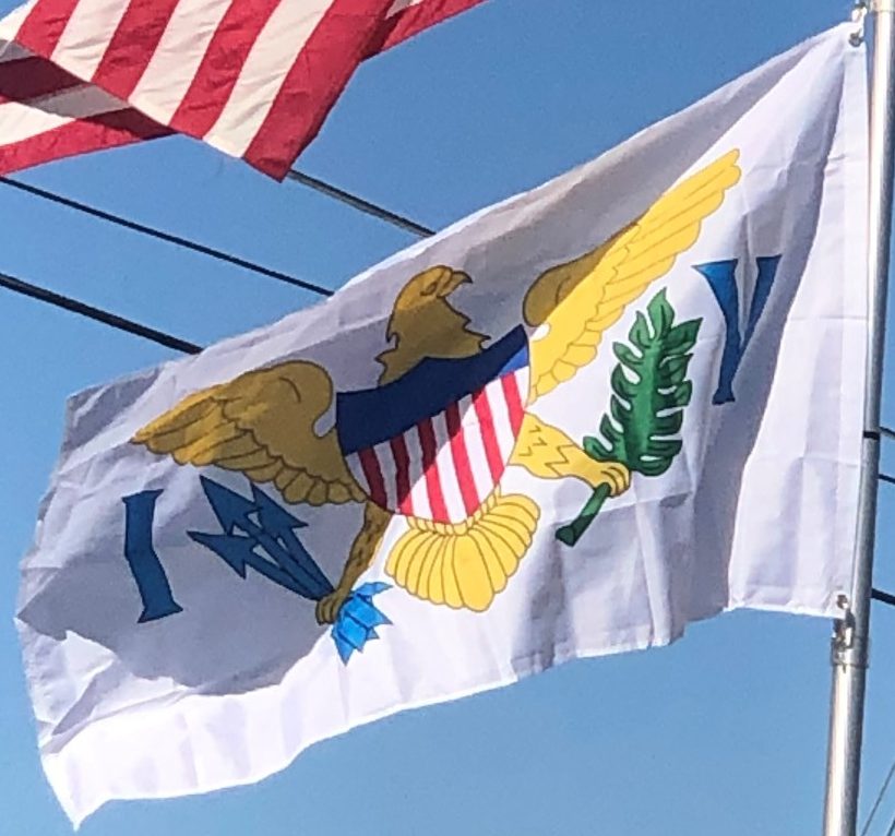 Virgin Islands Flag on Our Flagpole