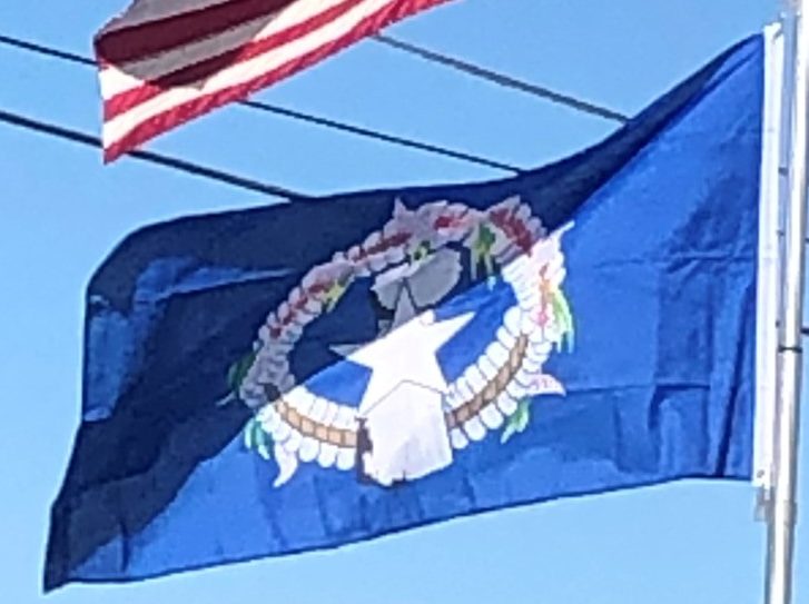CNMI Flag on Our Flagpole