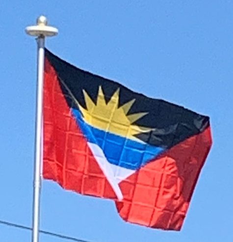 Flag of Antigua and Barbuda on Our Flagpole