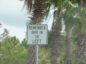 Left Hand Drive Sign