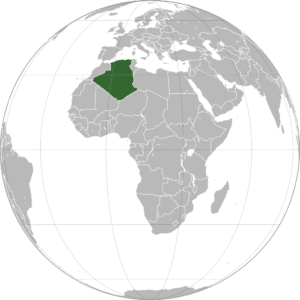 Algeria on the Globe