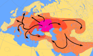 Map of Early European Migrations