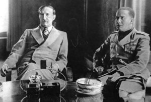 Zog I of Albania with Italian Foreign Minister, Galeazzo Ciano in 1937
