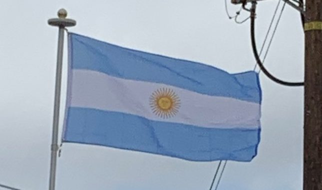 Flag of Argentina on our Flagpole
