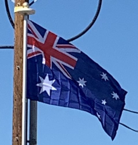 Australia Flag on our Flagpole
