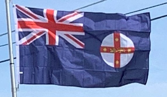 Flag of New South Wales on Our Flagpole