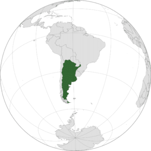 Argentina on the Globe