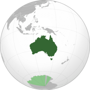 Australia on the Globe
