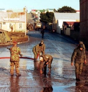 Defeated Argentine Troops in Port Stanley, Falkland Islands