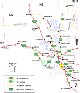 Highway Map of South Australia