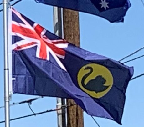 Western Australia Flag on Our Flagpole