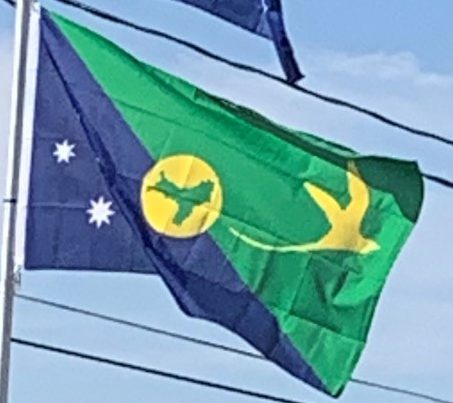 Christmas Island Flag on Our Flagpole