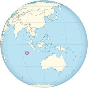 Cocos (Keeling) Islands on the Globe