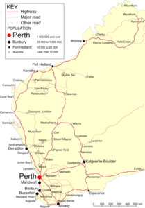 Western Australia Transportation Map