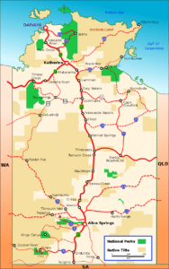 Northern Territory Road Map
