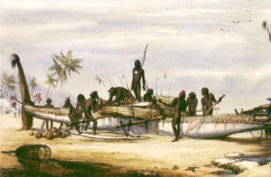 Trading Canoe Darnley Island 1849