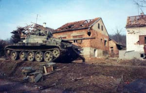 Destroyed Yugoslav Army Tank 1