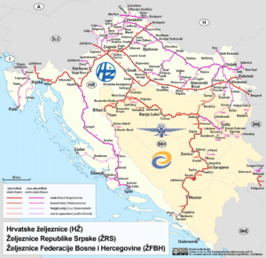 Railway Map of Croatia 1